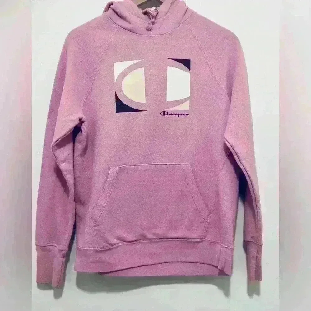 Champion Powerblend Graphic Hoodie, Women’s Size Medium, in color Paper Orchid - Picture 3 of 10
